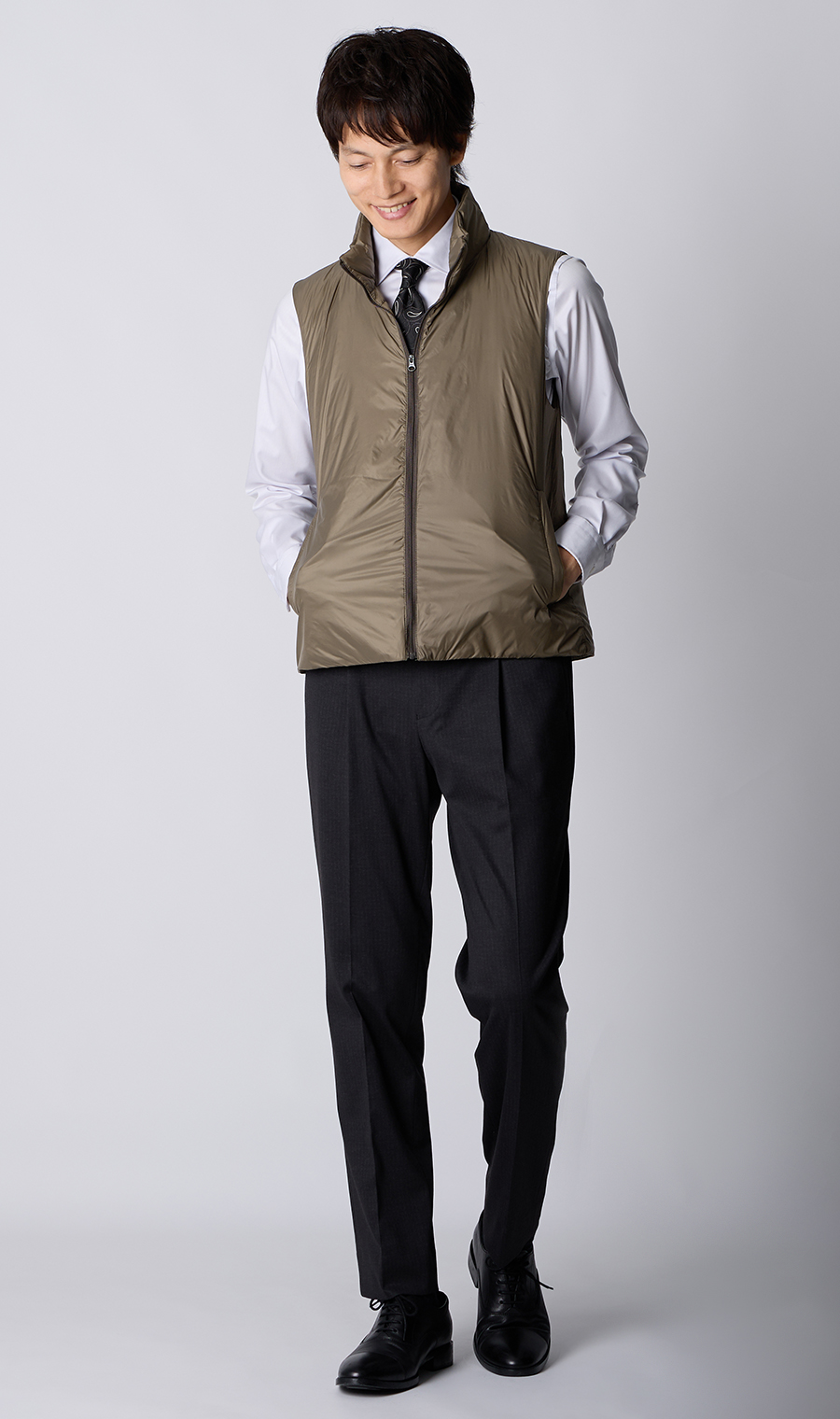 スタンドカラーコート【THERMO ARENA】【＃すごコート】【3WAY】 ブラウン S