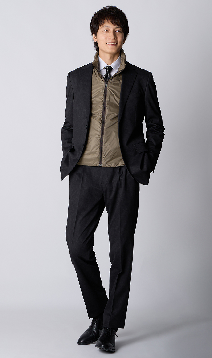 スタンドカラーコート【THERMO ARENA】【＃すごコート】【3WAY】 ブラウン S