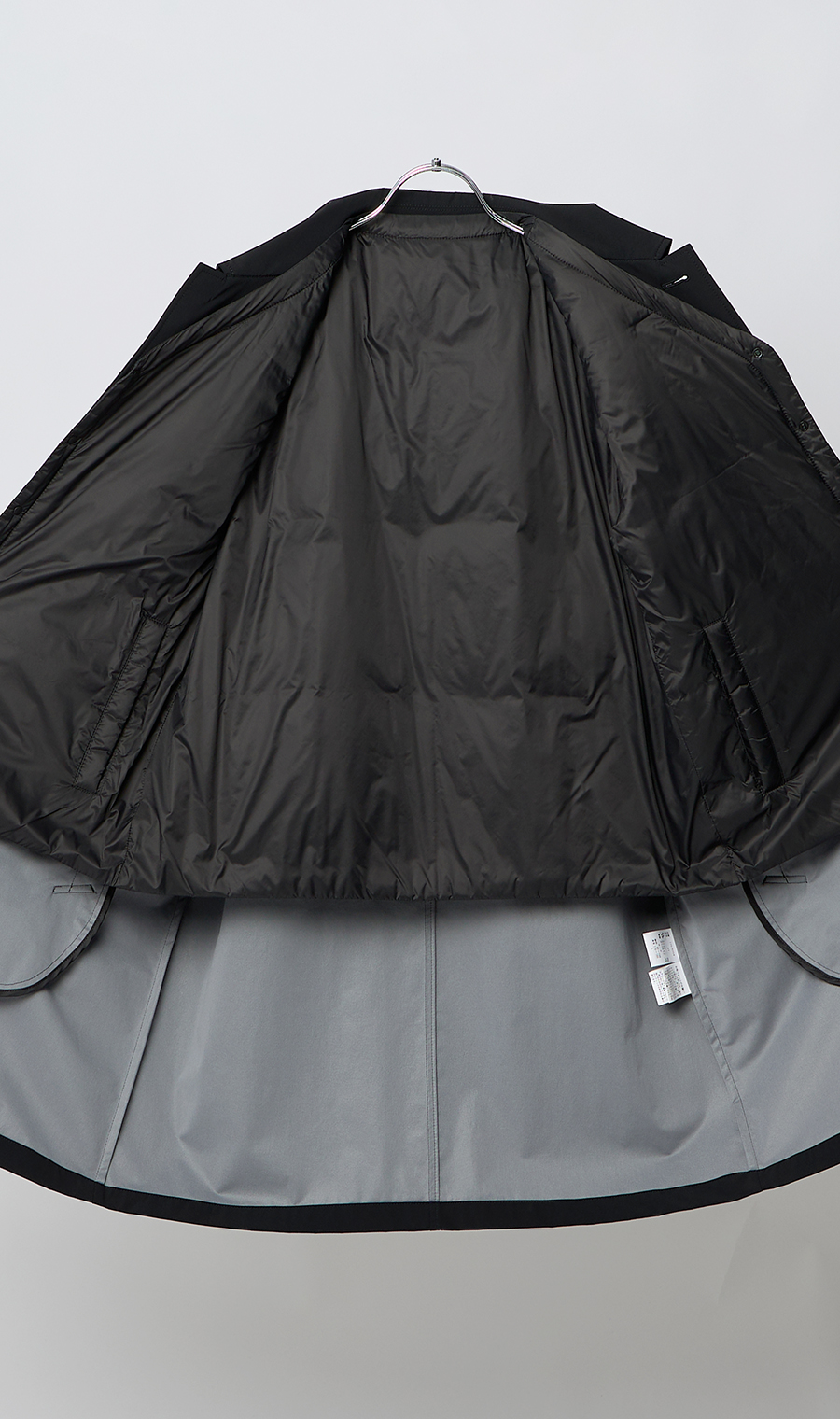 ステンカラーコート【THERMO ARENA】【＃すごコート】【3WAY】 ブラック S