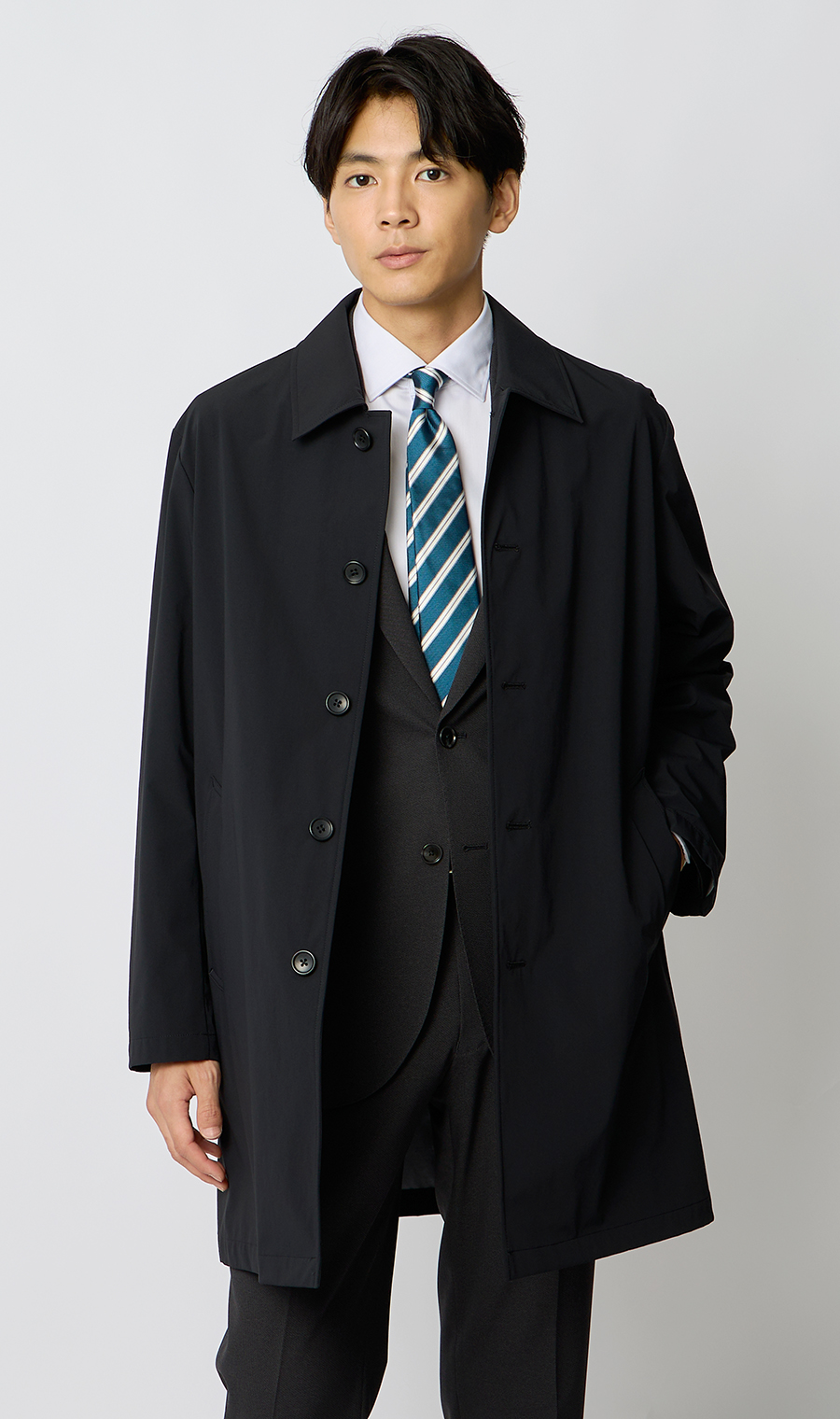 ステンカラーコート【THERMO ARENA】【＃すごコート】【3WAY