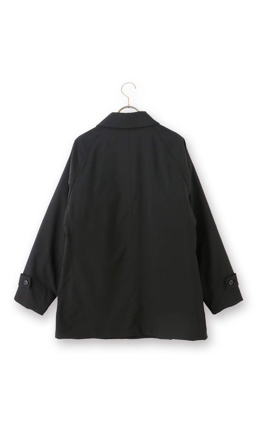 ステンカラーコート【AIR FLAKE】【＃すごコート】 ブラック LL
