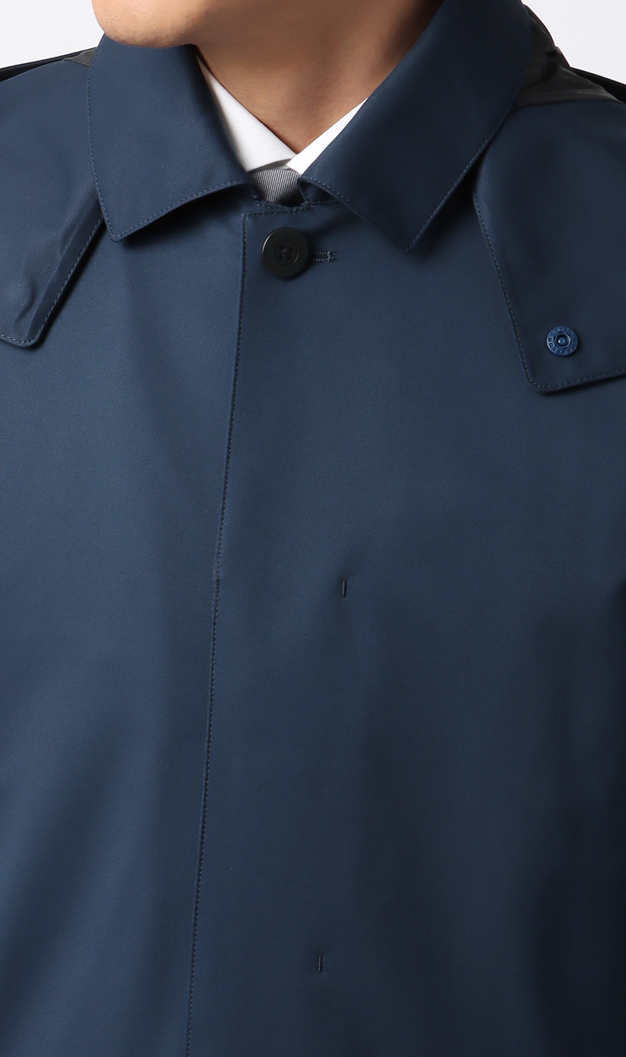 フード付きステンカラーコート【BREATH THERMO】 ネイビー S