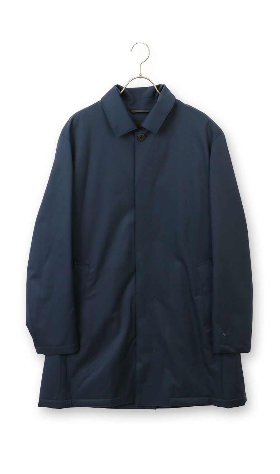 フード付きステンカラーコート【BREATH THERMO】 ネイビー S