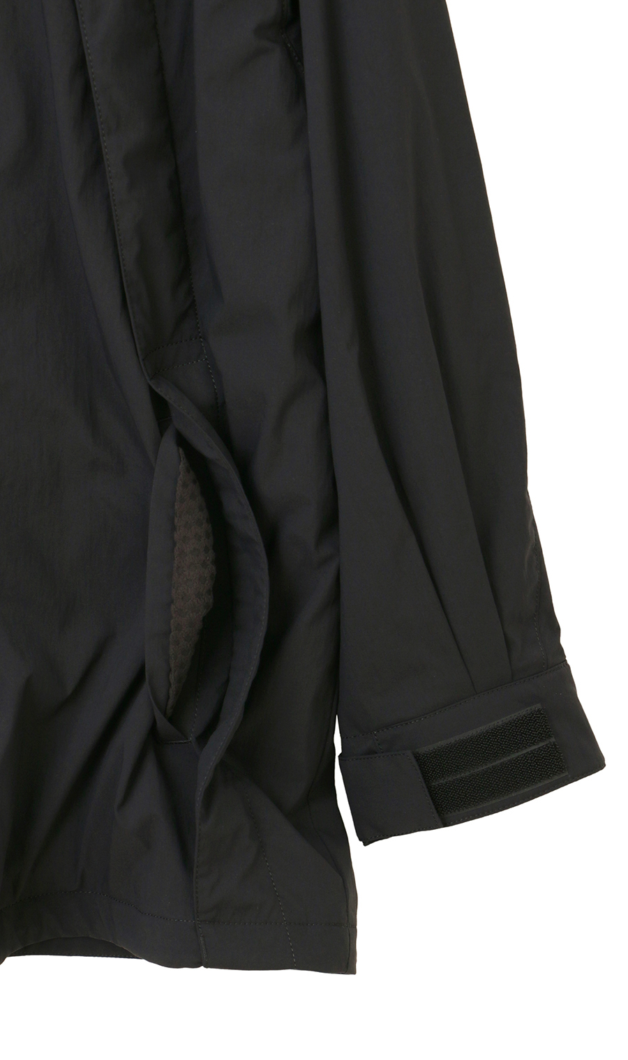 镶边连帽半外套黑色S