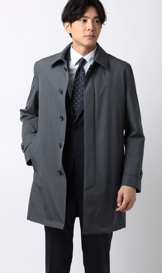 ダウンライナー付きステンカラーコート【軽量】