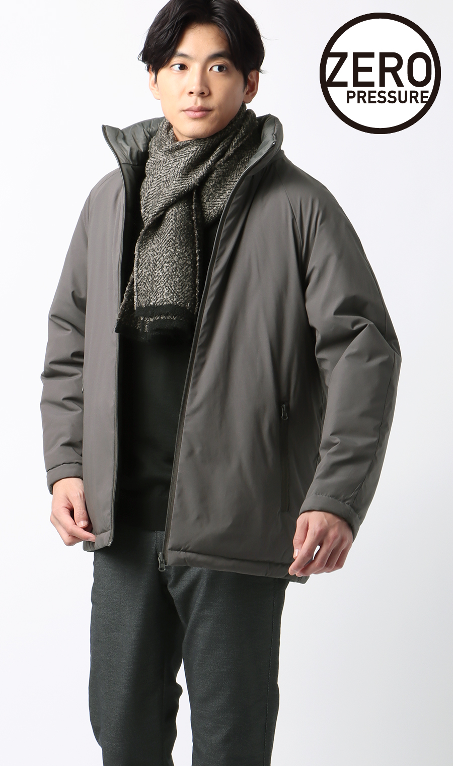 ゼロプレッシャーコート【リバーシブル】 グレー SS