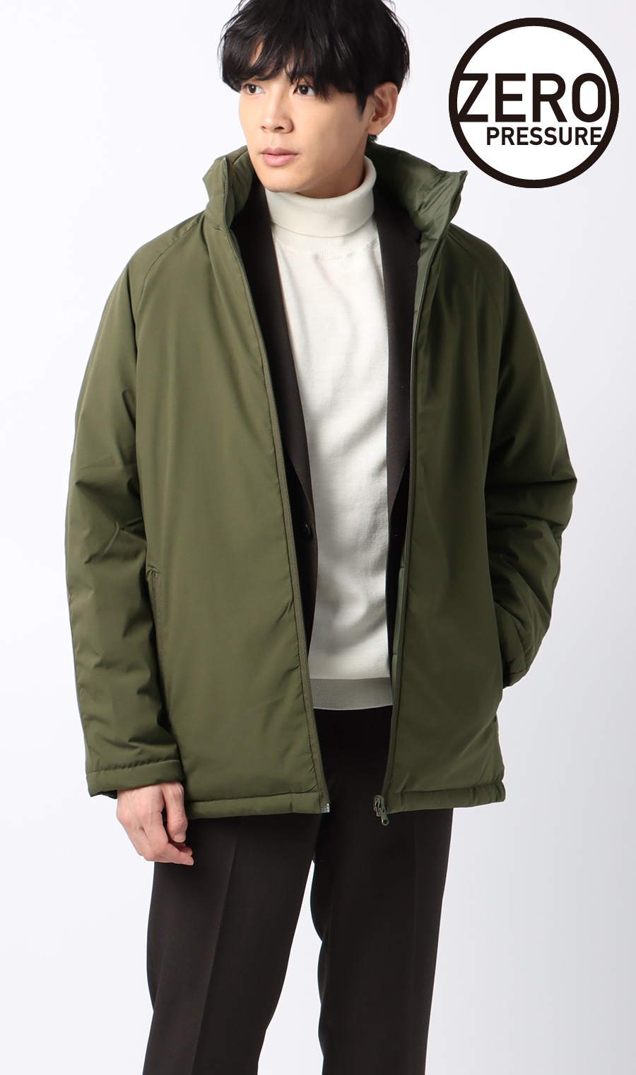 ゼロプレッシャーコート【リバーシブル】 カーキ SS