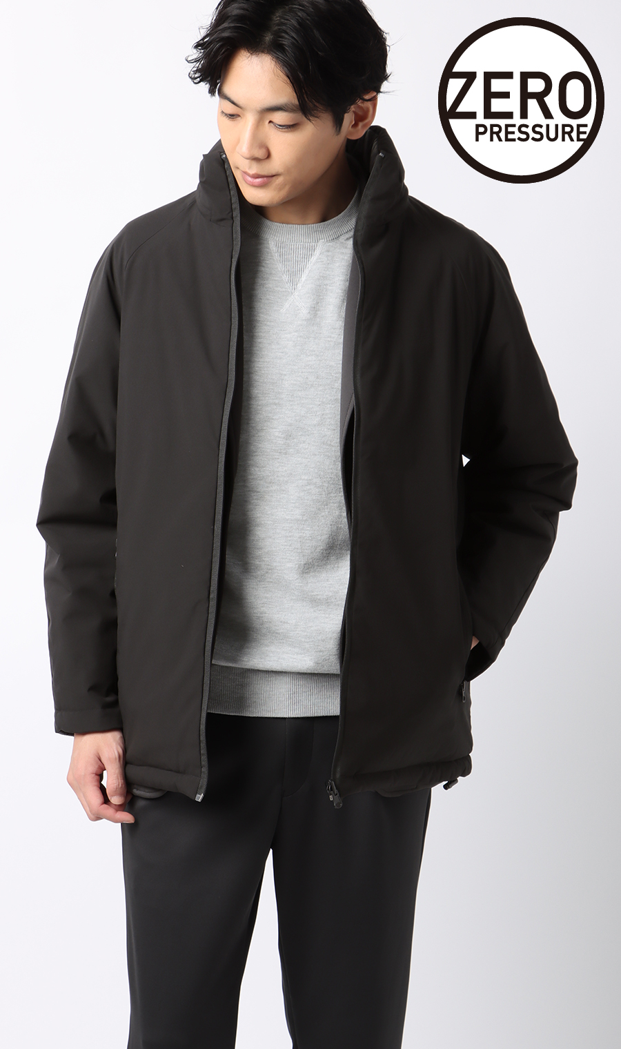 ゼロプレッシャーコート【リバーシブル】 ブラック SS