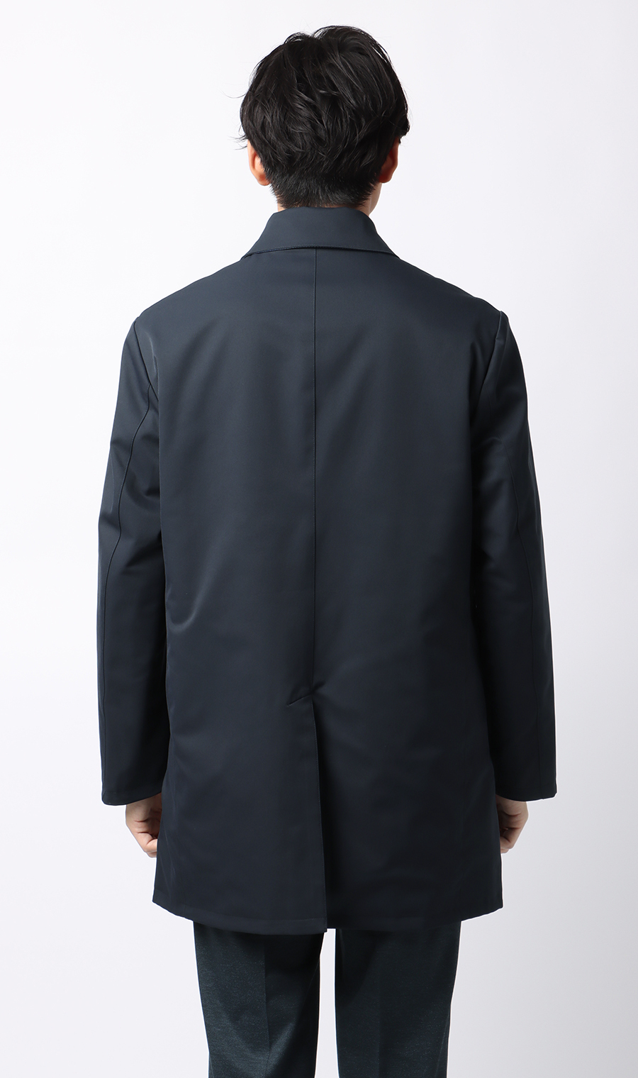 リバーシブルステンカラーコート ネイビー M