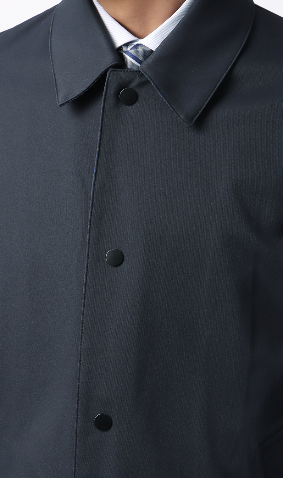 リバーシブルステンカラーコート ネイビー M