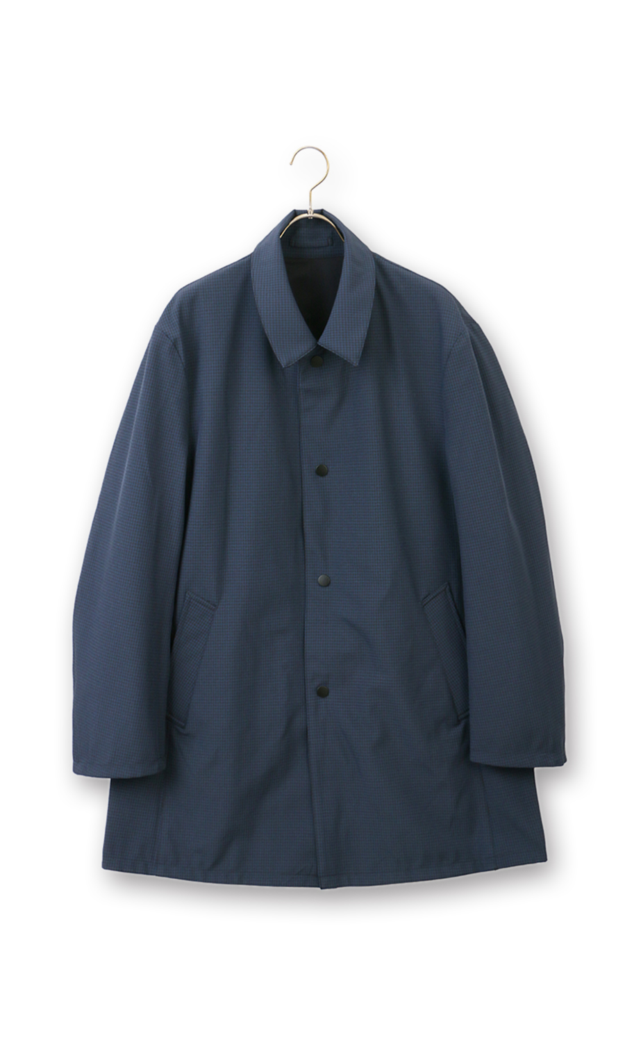 リバーシブルステンカラーコート ネイビー M
