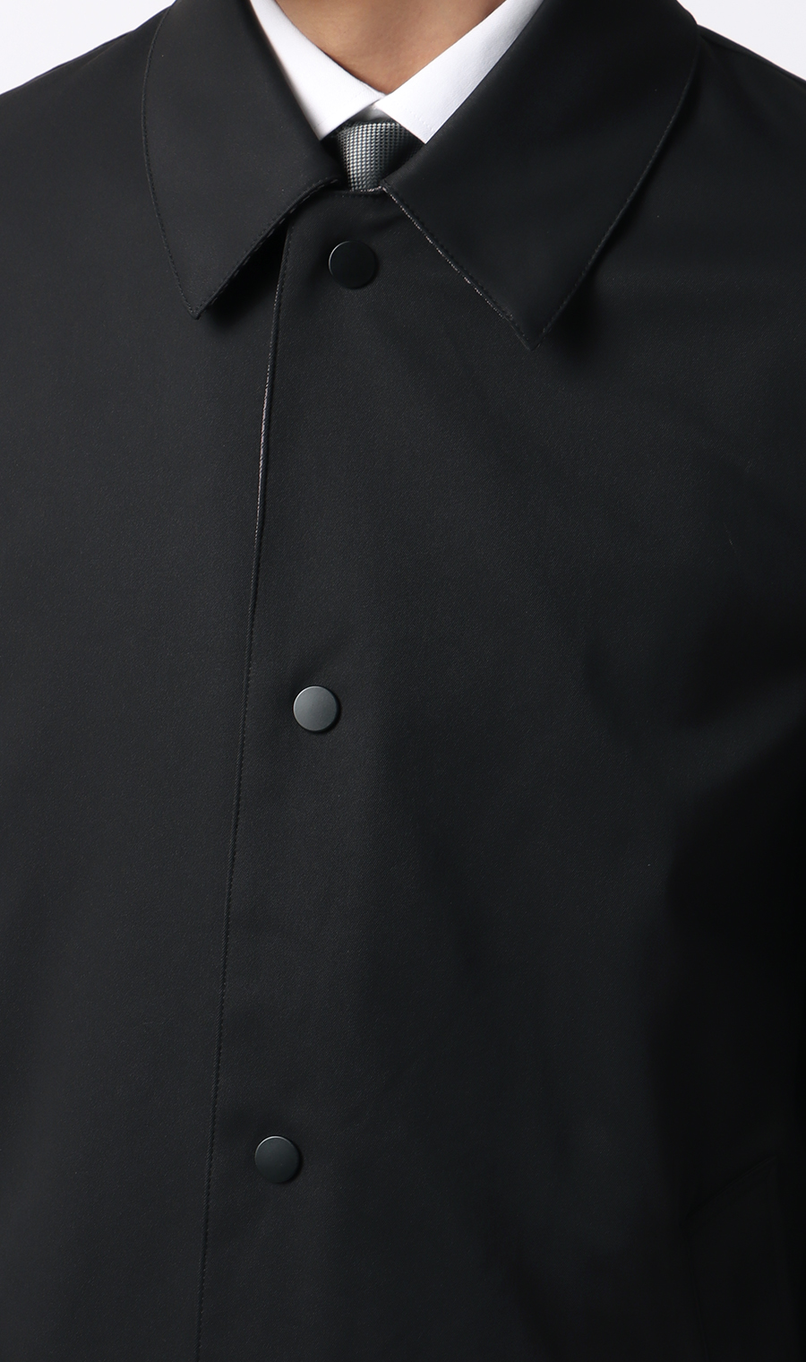 リバーシブルステンカラーコート ブラック L