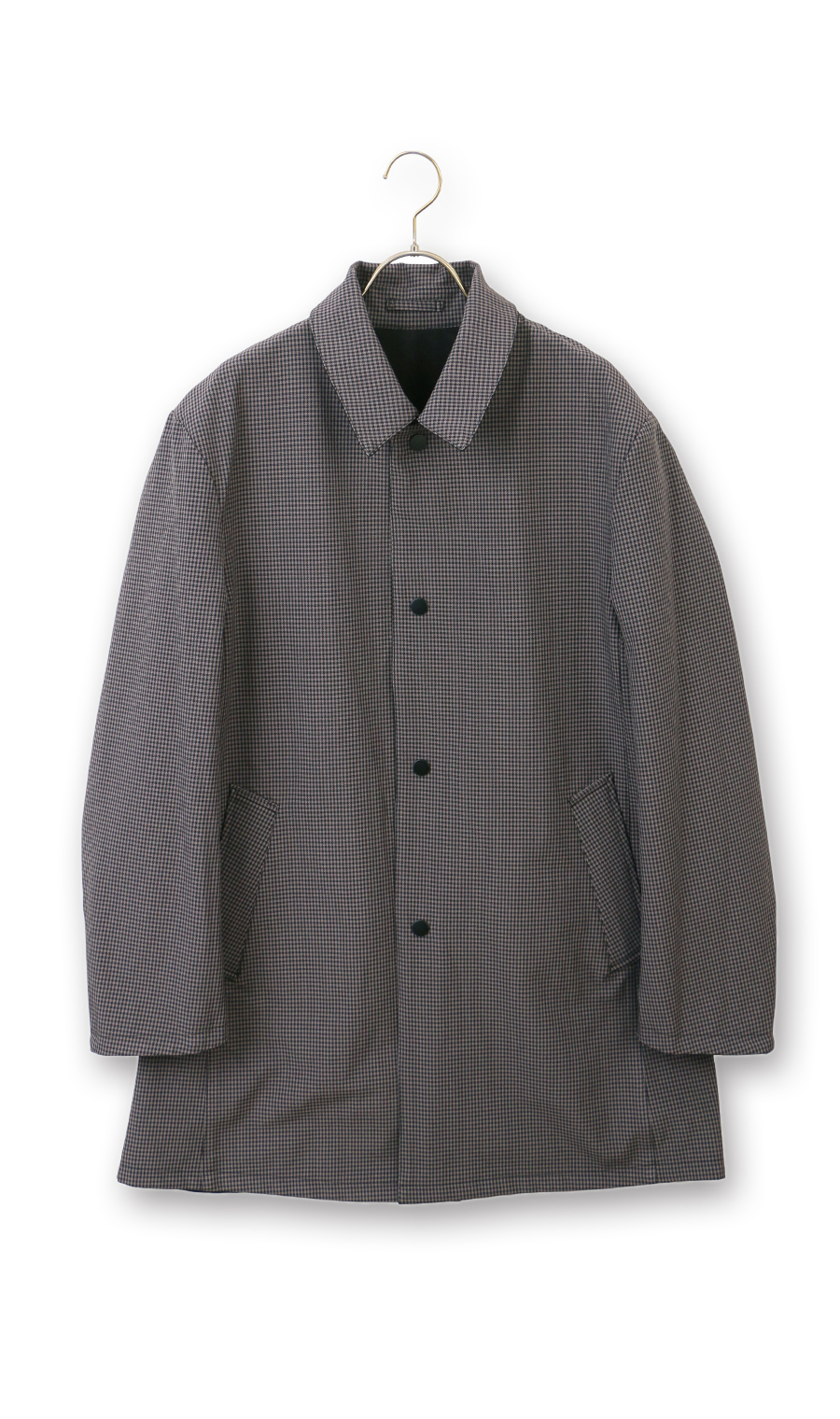 リバーシブルステンカラーコート ブラック L