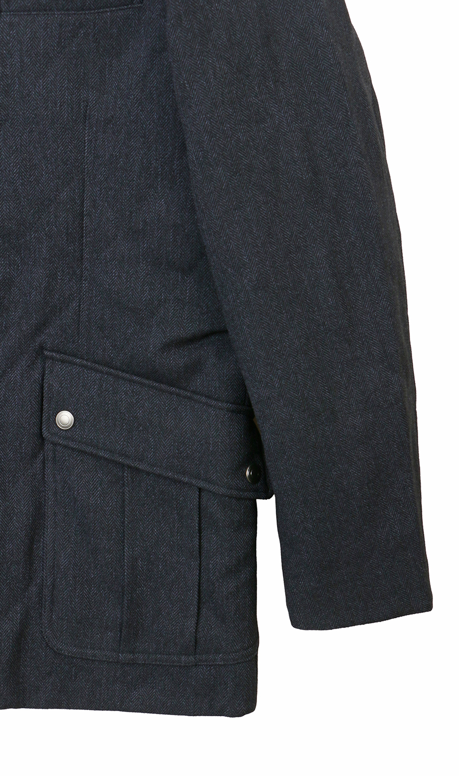 ショート丈スタンドカラーコート ネイビー M