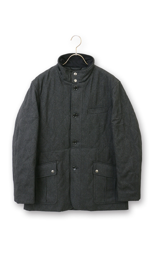 ショート丈スタンドカラーコート