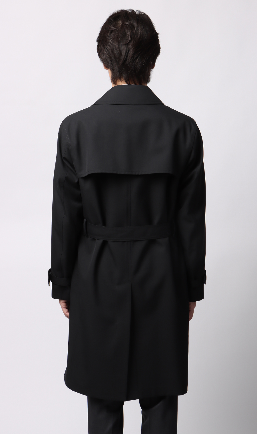 ダブルトレンチコート ブラック S