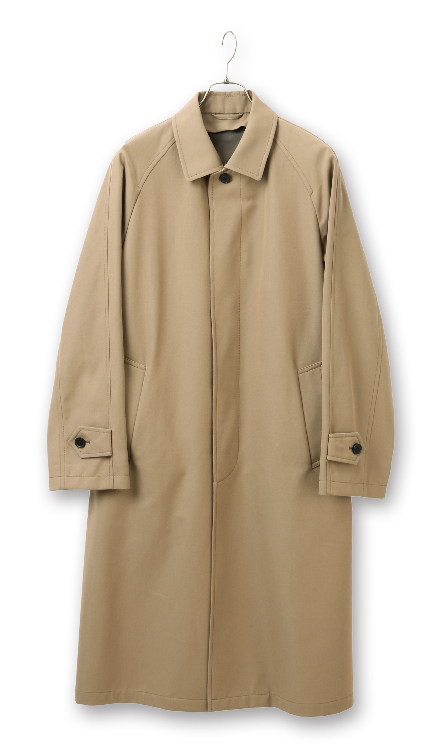 プレミアムステンカラーロングコート《DORMEUIL》 ベージュ L