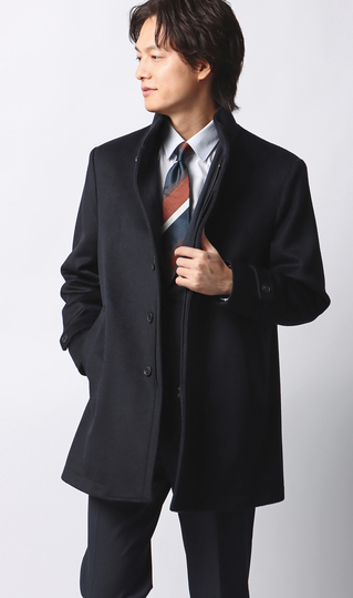 スタンドカラーコート