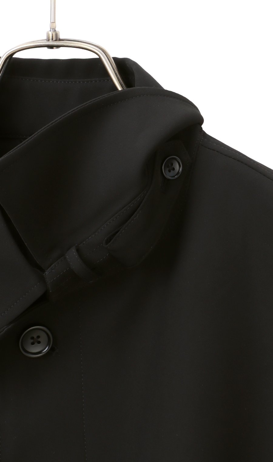 ステンカラースタンダードコート《TioTio Premium》《キング&トール》 ブラック 体型:K体(大きいサイズ),号数（身長）:4号(165cm)