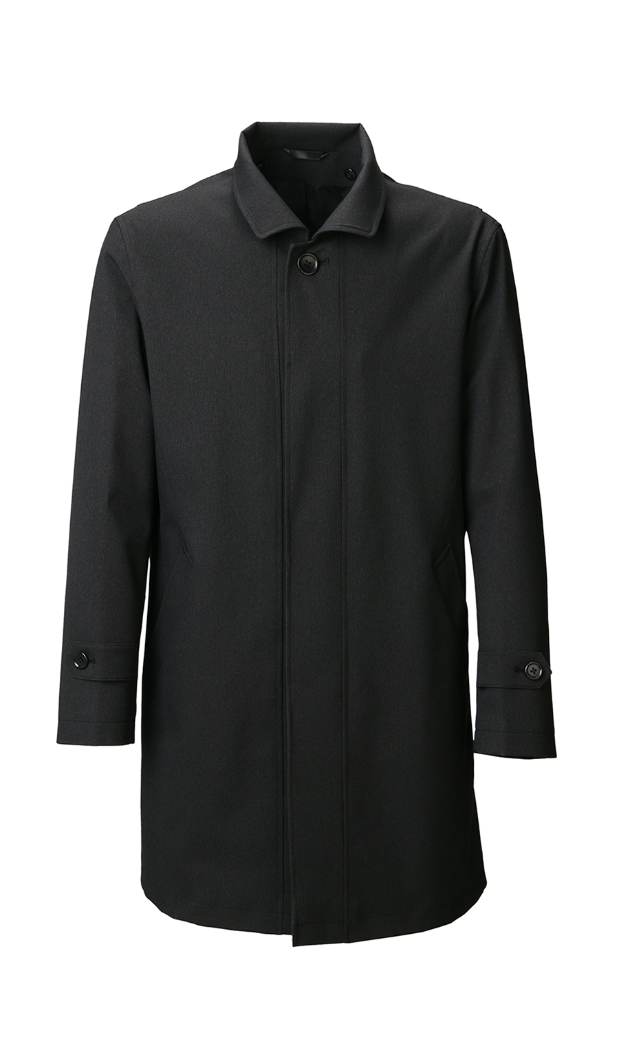 スタンドカラースタンダードコート《合繊》《キングサイズ》 ブラック 体型:E体(大きいサイズ),号数（身長）:6号(175cm)