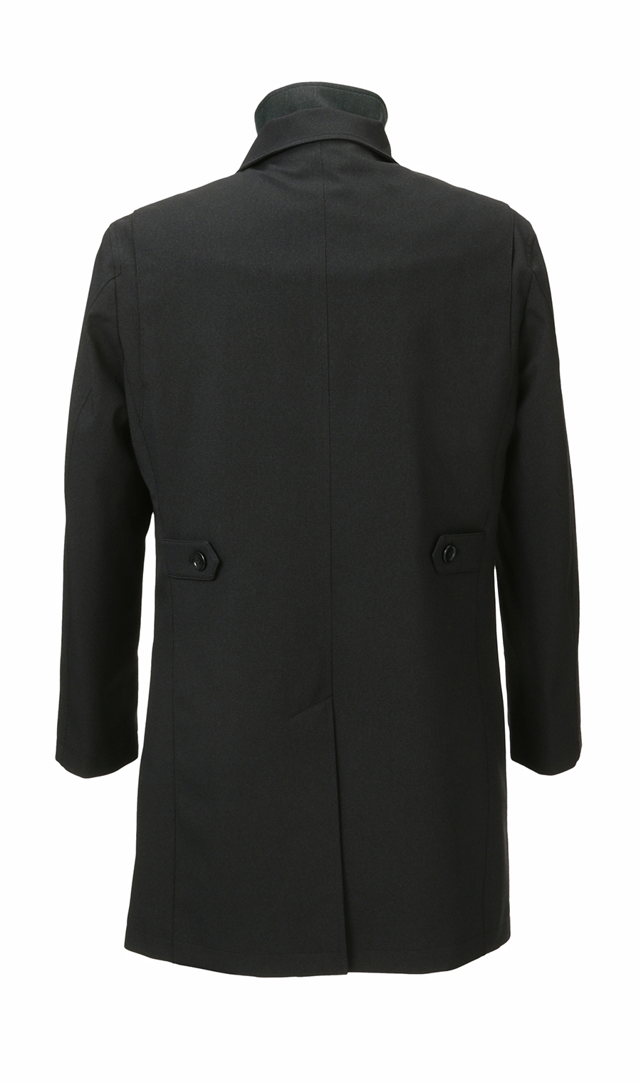 スタンドカラースタンダードコート《合繊》《キングサイズ》 ブラック 体型:E体(大きいサイズ),号数（身長）:6号(175cm)