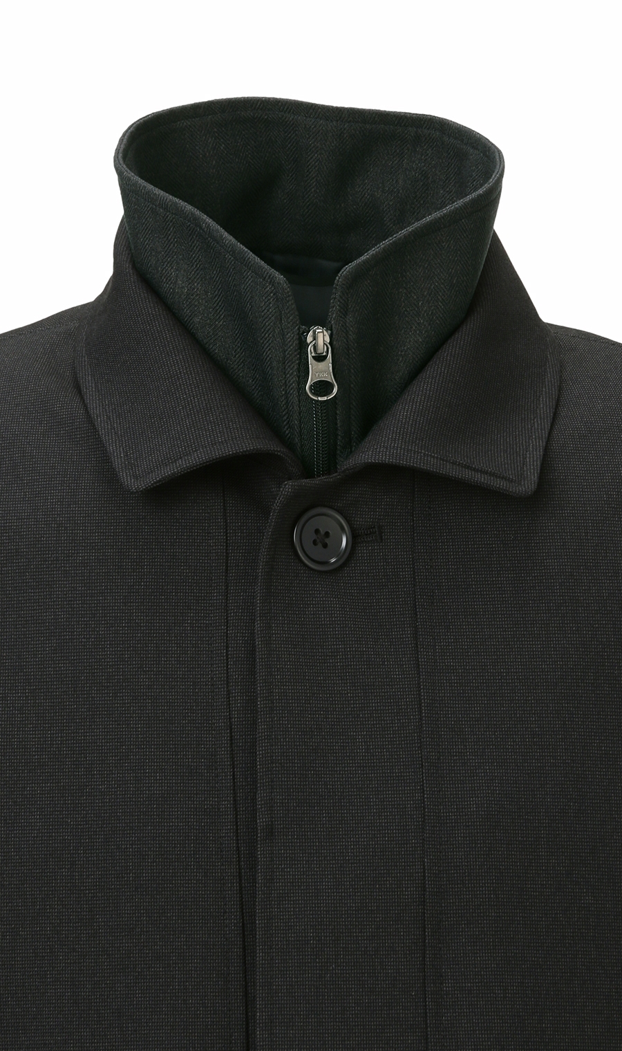 スタンドカラースタンダードコート《合繊》《キングサイズ》 ブラック 体型:E体(大きいサイズ),号数（身長）:6号(175cm)