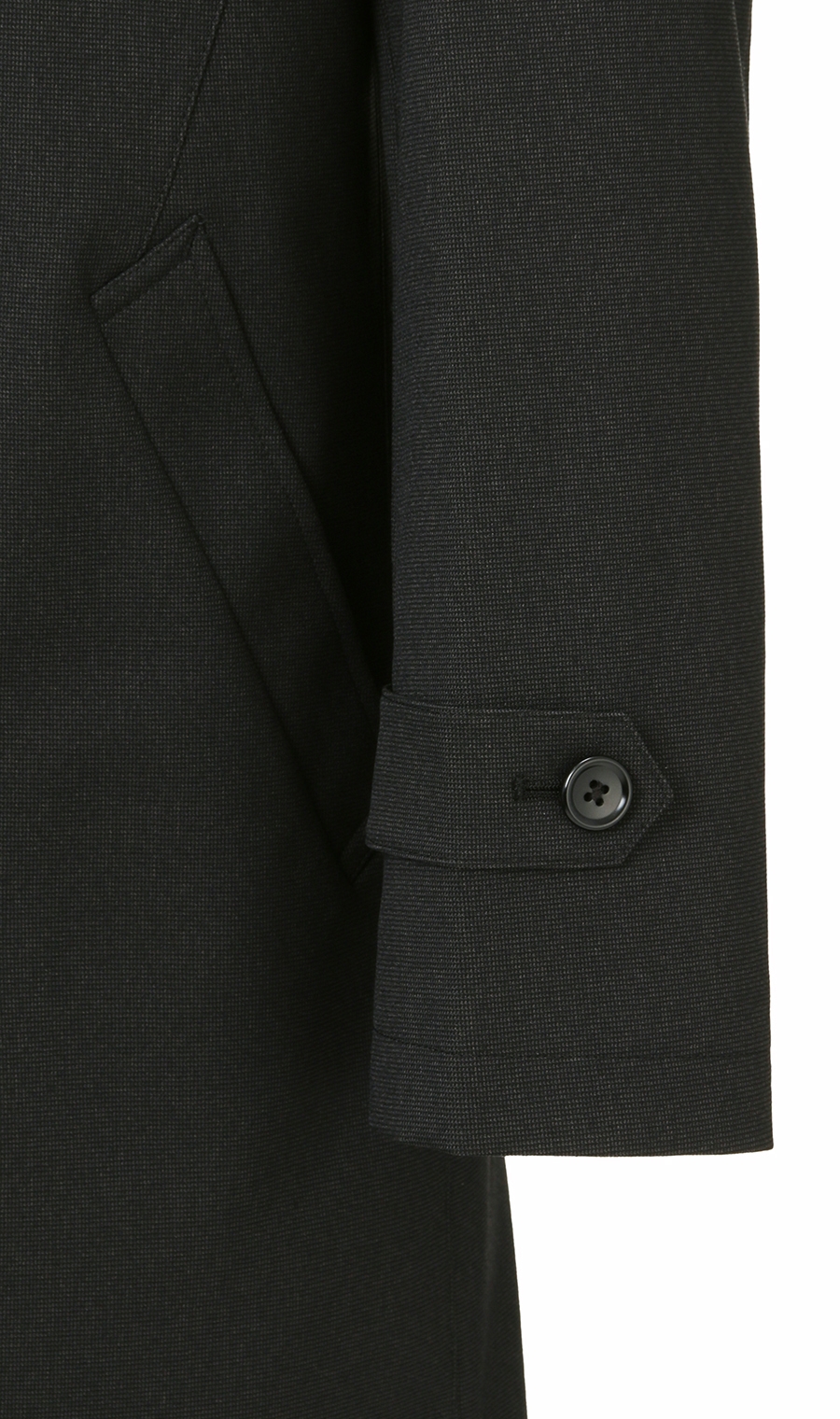 スタンドカラースタンダードコート《合繊》《キングサイズ》 ブラック 体型:E体(大きいサイズ),号数（身長）:6号(175cm)