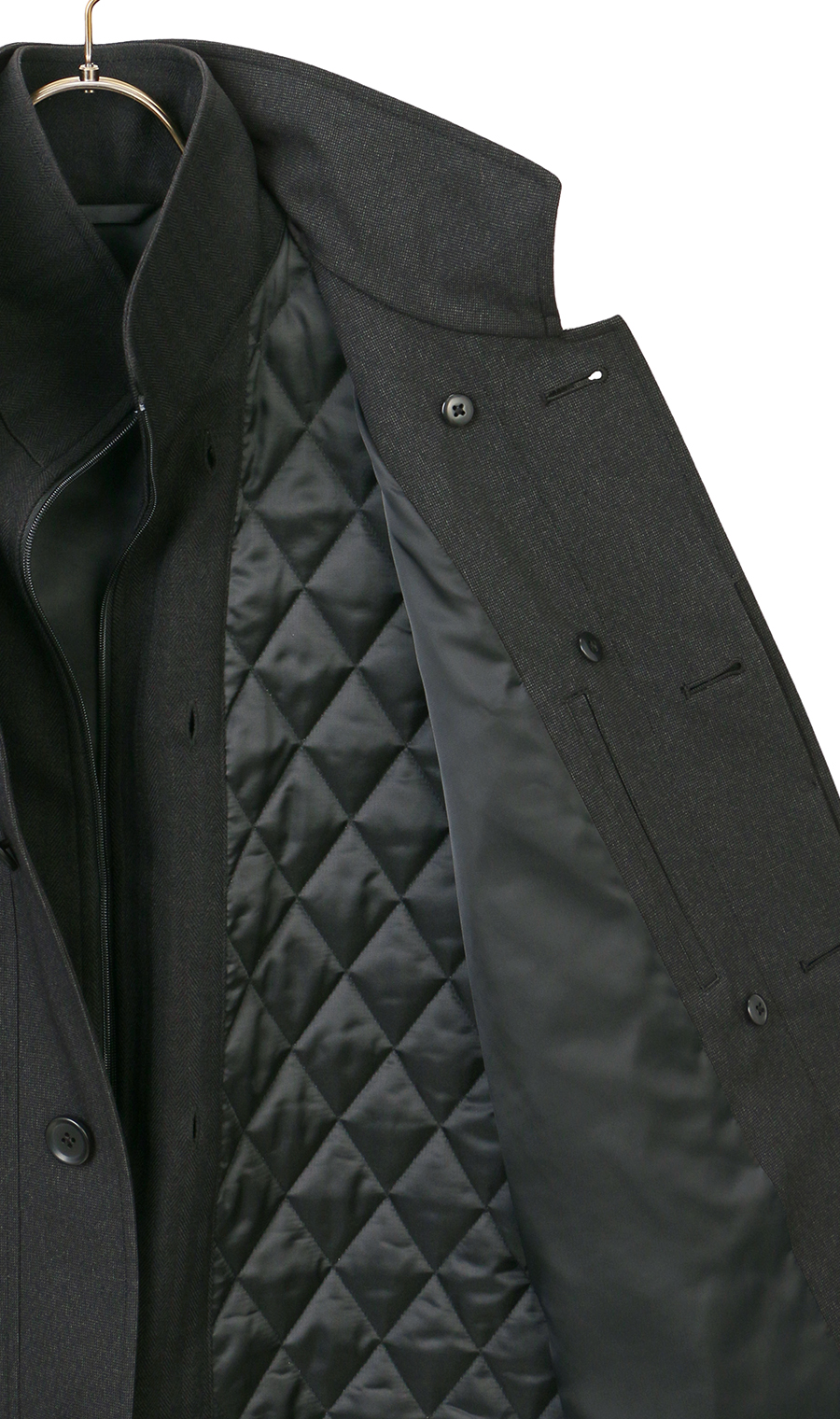 スタンドカラースタンダードコート ブラック M