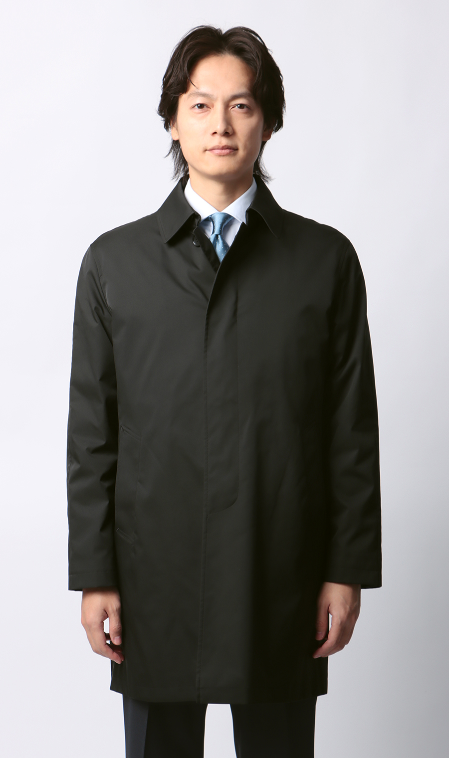 ステンカラースタンダードコート【ダントツ撥水】 ブラック S