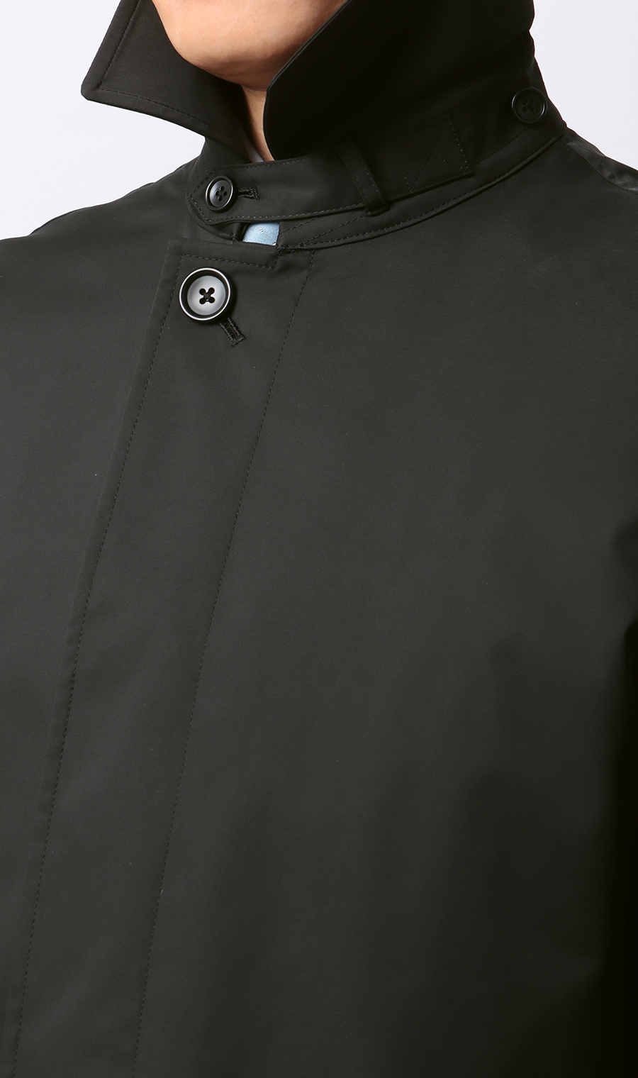 ステンカラースタンダードコート【ダントツ撥水】 ブラック S