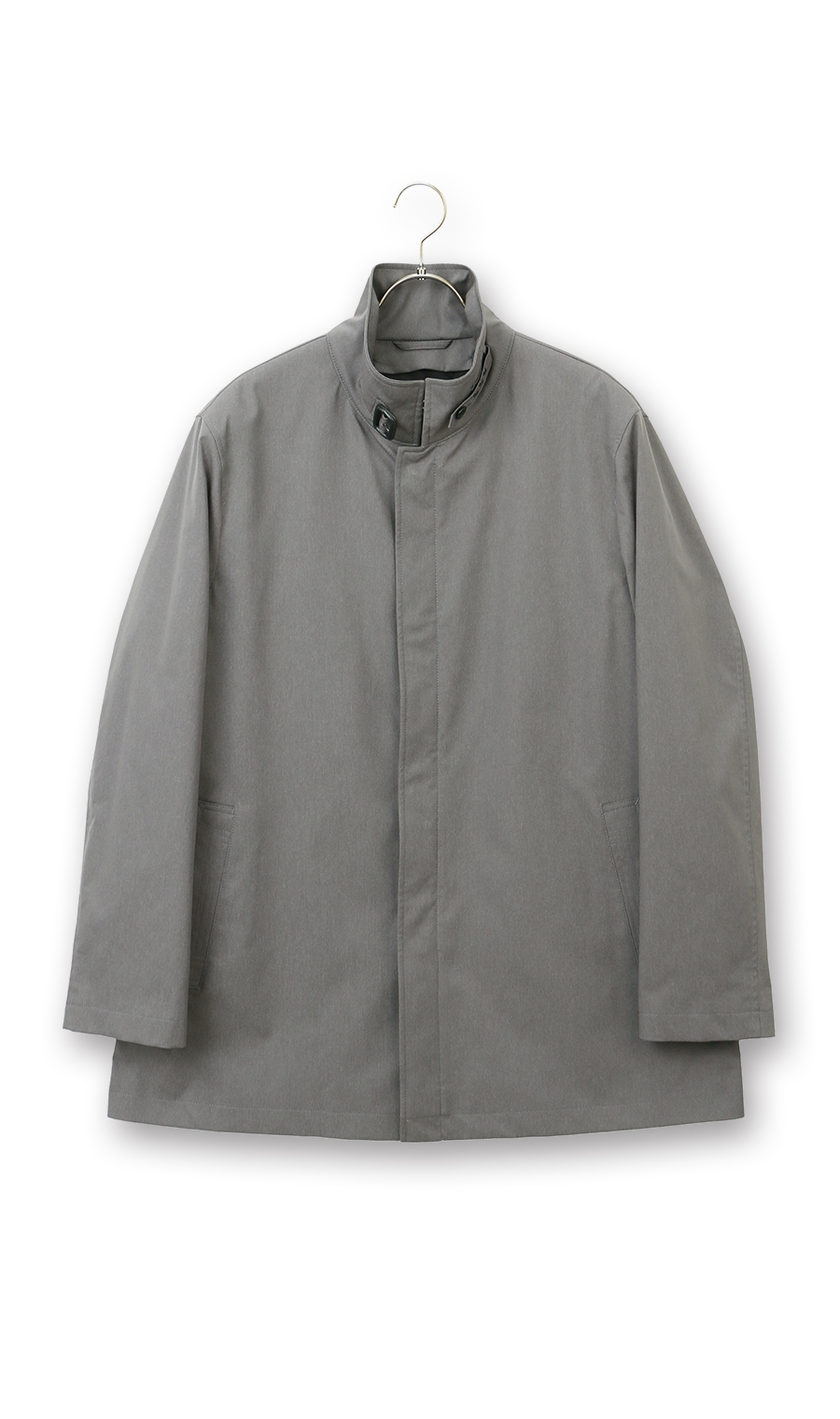 ショート丈スタンドカラーコート【キング】 グレー M
