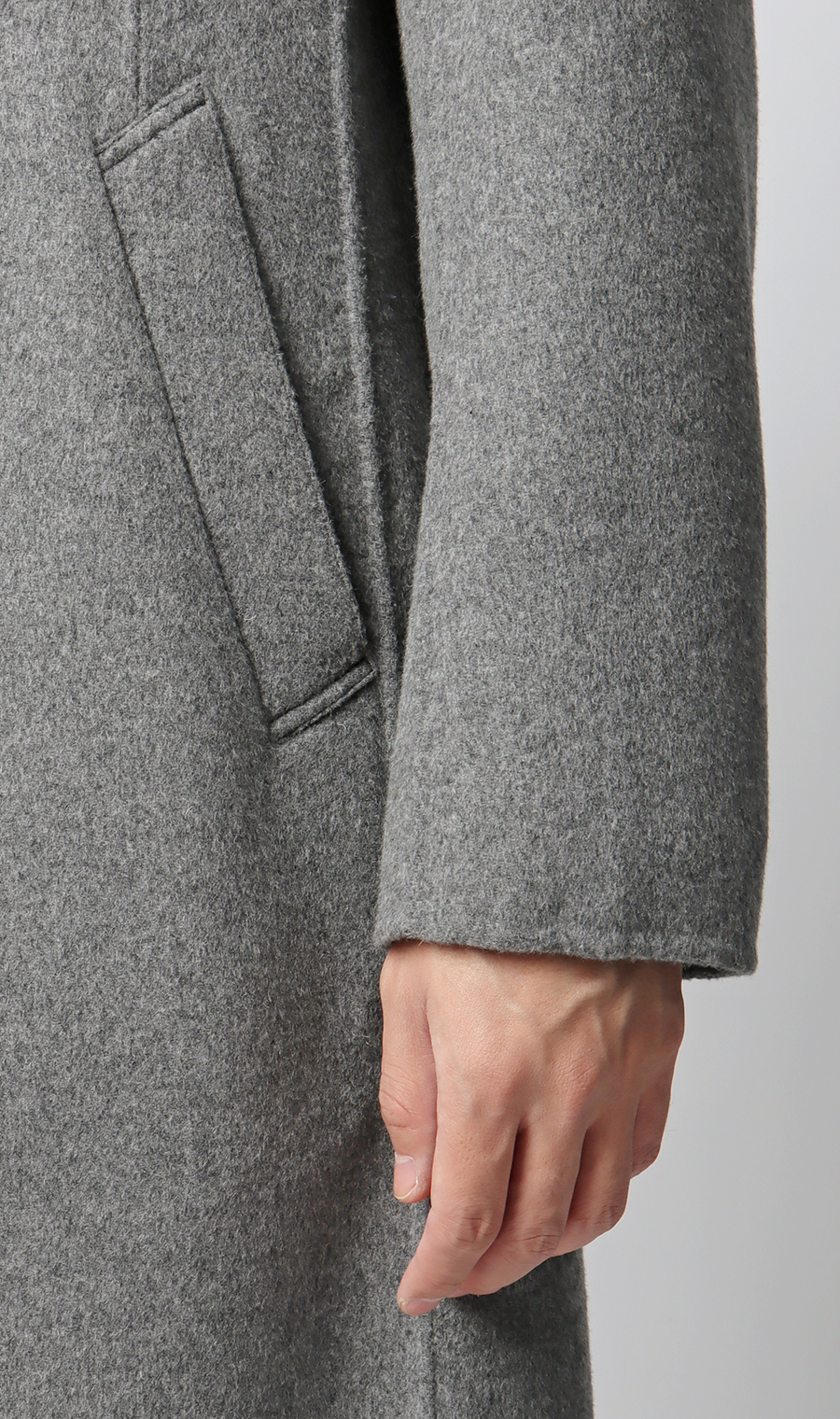 バルンケットコート【カシミヤ混】【ダブルフェイス】 グレー S