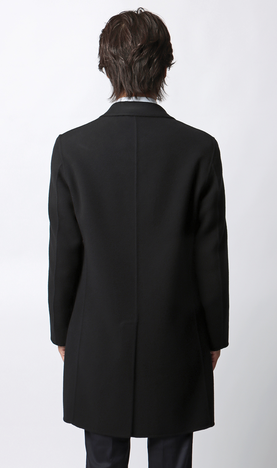 バルンケットコート【カシミヤ混】【ダブルフェイス】 ブラック S