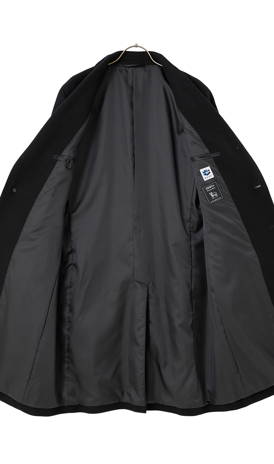 シングルチェスターコート【OZMY】【WEAR SHiFT】 ブラック S