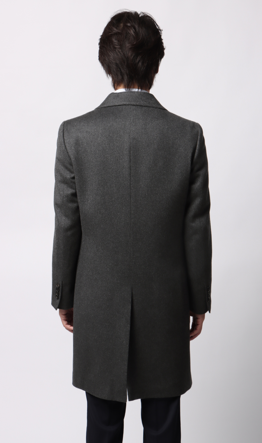 カシミヤチェスターコート【LUIGI COLOMBO】 チャコール S