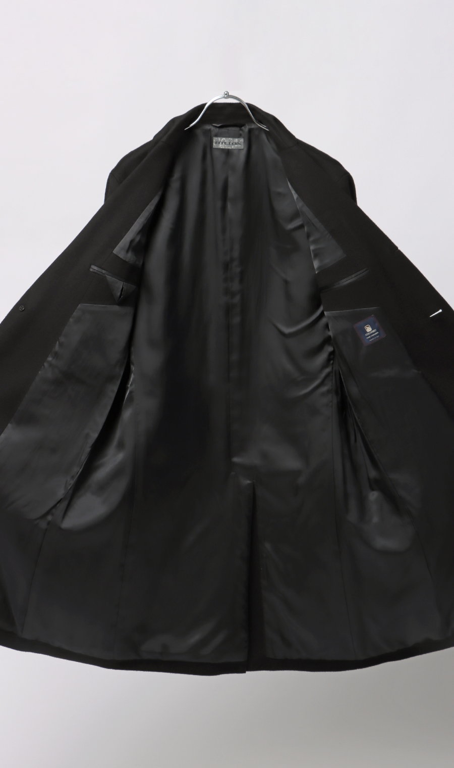 カシミヤチェスターコート【LUIGI COLOMBO】 ブラック S