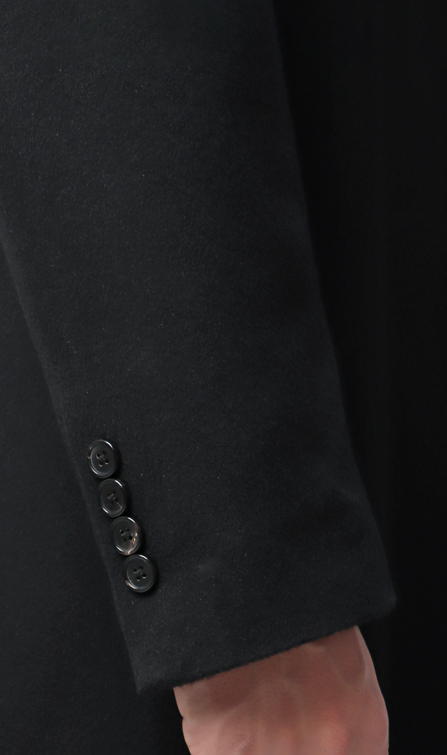 カシミヤチェスターコート【LUIGI COLOMBO】 ブラック S