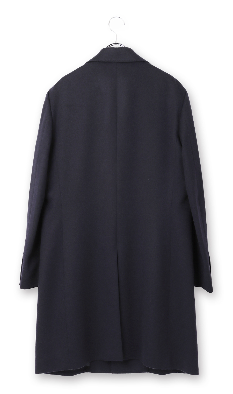 ロングシングルチェスターコート《カシミヤ》《LUIGI COLOMBO》 ネイビー S