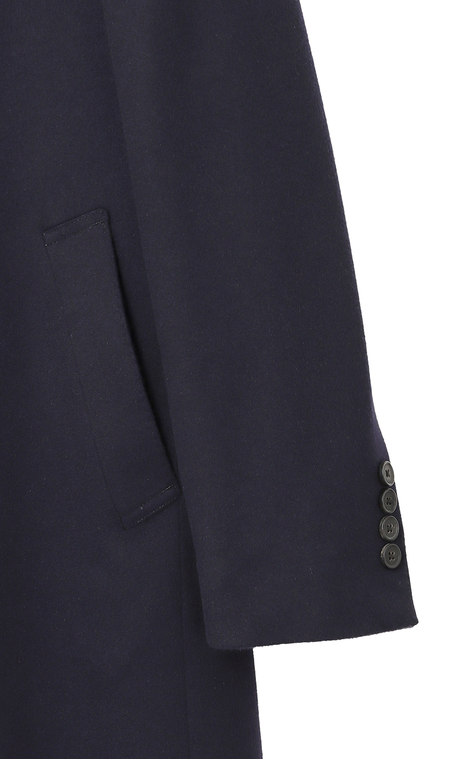 ロングシングルチェスターコート《カシミヤ》《LUIGI COLOMBO》 ネイビー S