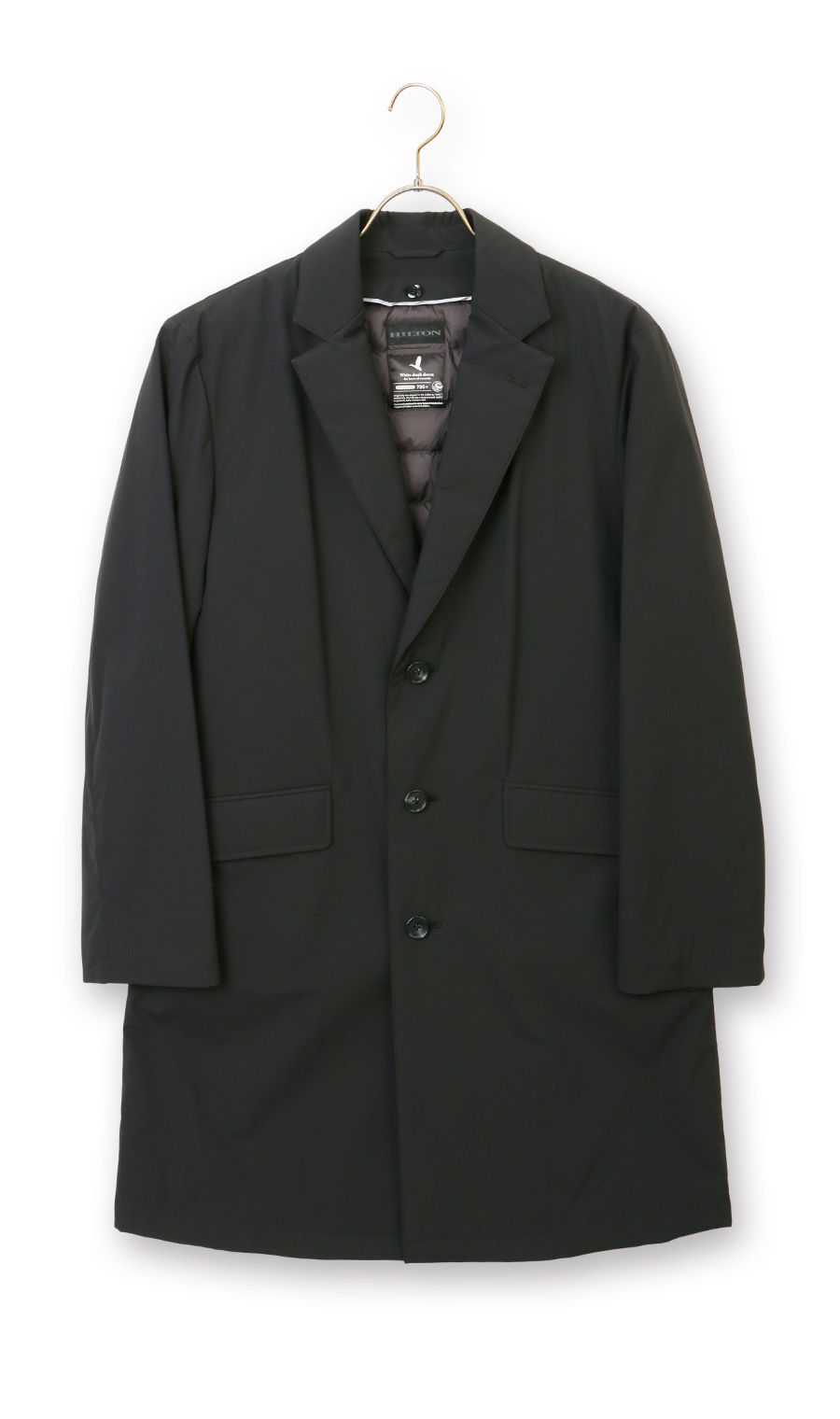 ダウンライナー付きチェスターコート【軽量】 ブラック S