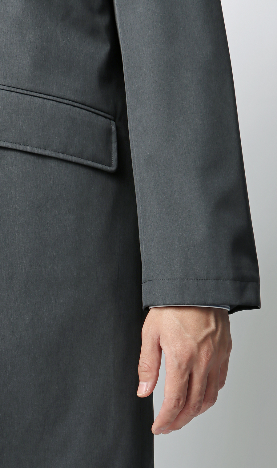 ダウンライナー付きチェスターコート【軽量】 グレー L