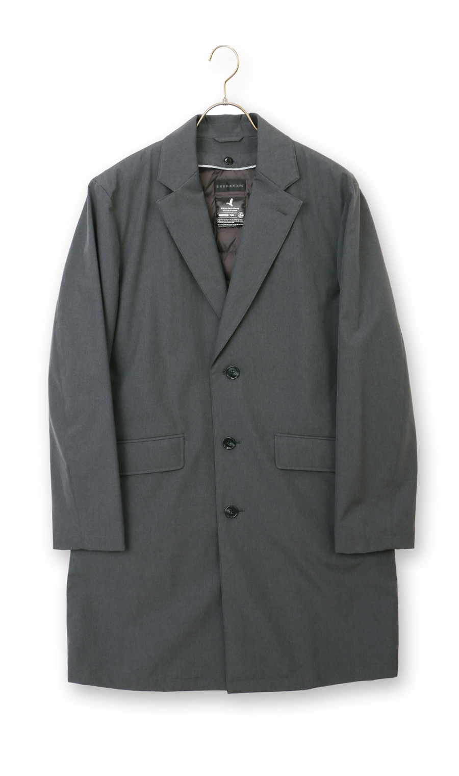 ダウンライナー付きチェスターコート【軽量】 グレー L