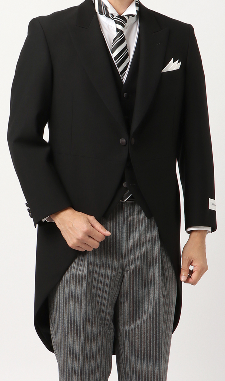 モーニングコート ブラック 体型:AB体(がっちり型),号数（身長）:3号(160cm)