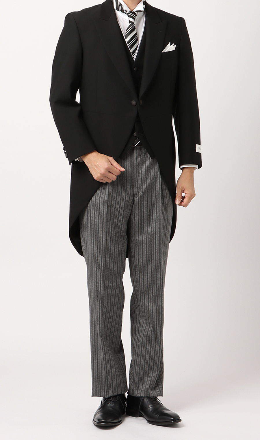 モーニングコート ブラック 体型:AB体(がっちり型),号数（身長）:3号(160cm)