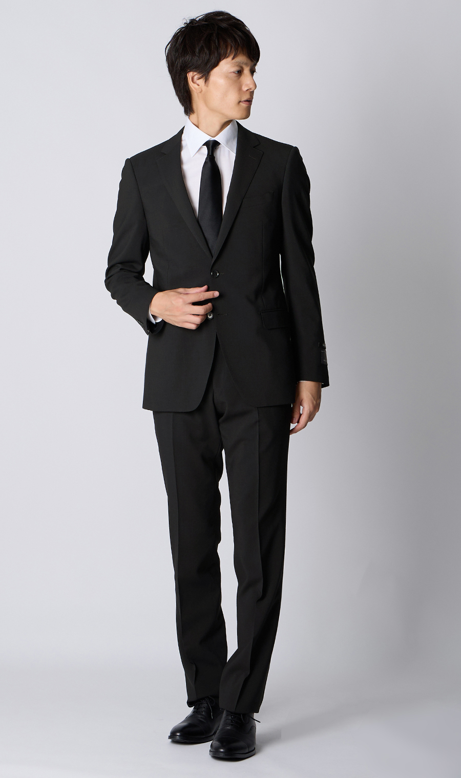 シングルスタイリッシュサマーフォーマル【YA体】 ブラック 体型:YA体(スリム型),号数（身長）:5号(170cm)