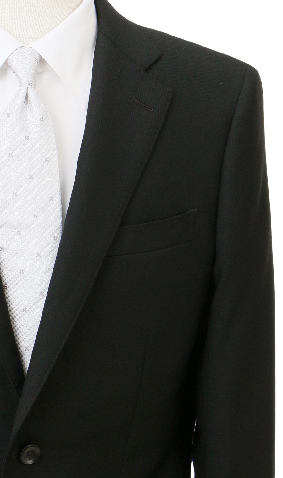 シングルスタイリッシュフォーマル【YA/A/AB/BE体】【濃染加工】 ブラック 体型:YA体(スリム型),号数（身長）:3号(160cm)