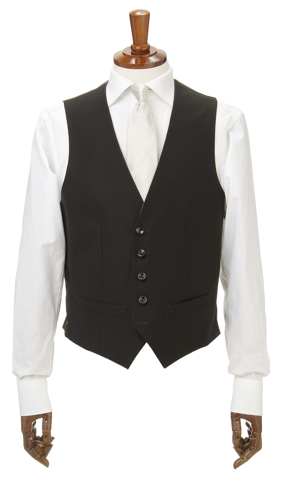 シングルスタイリッシュフォーマル【スリーピース】 ブラック 体型:AB体(がっちり型),号数（身長）:1号(150cm)