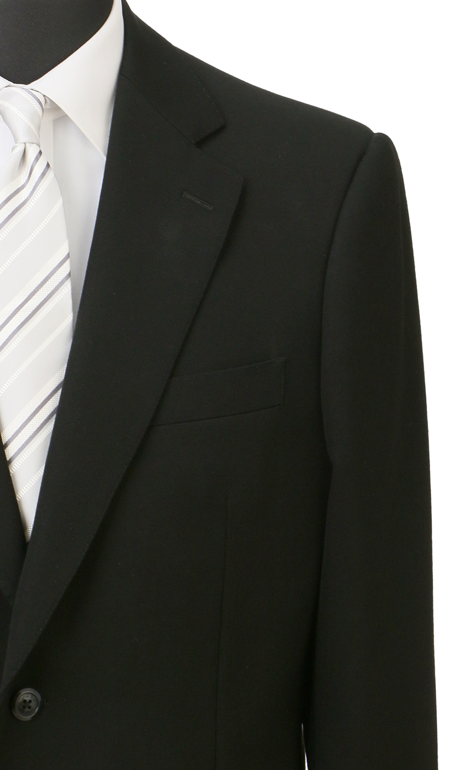 シングルスタンダードフォーマル【E体】【キング】【DORMEUIL】 ブラック 体型:E体(大きいサイズ),号数(身長):4号(165cm)