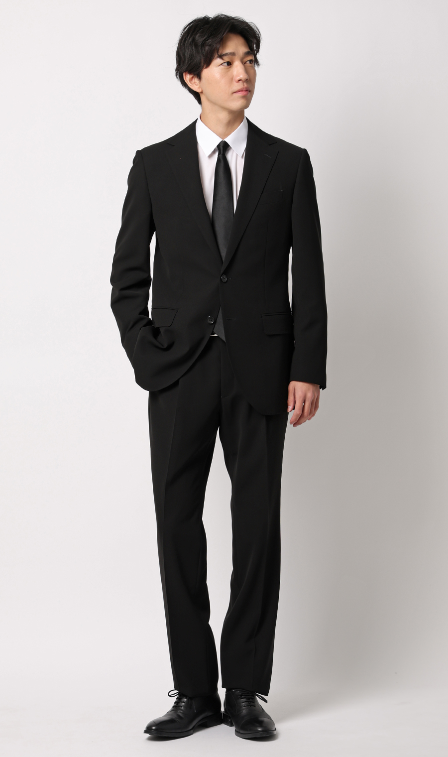 シングルスタンダードフォーマル【YA/A/AB/BE体】【Plastics Smart】 ブラック 体型:YA体(スリム型),号数（身長）:7号(180cm)