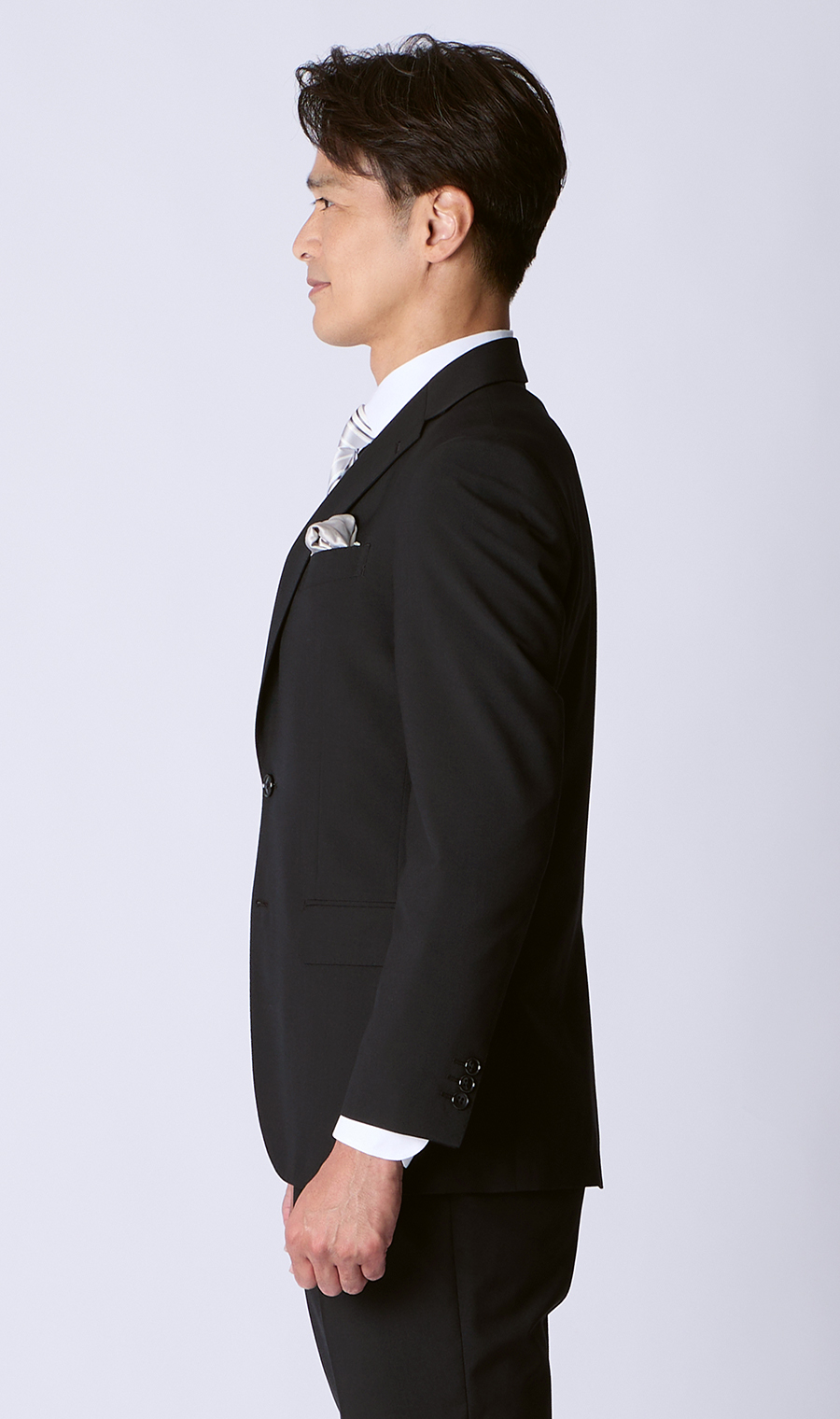 シングルスタンダードサマーフォーマル【YA/A/AB/BE】【清涼】【Plastics Smart】 ブラック 体型:A体(標準型),号数（身長）:3号(160cm)